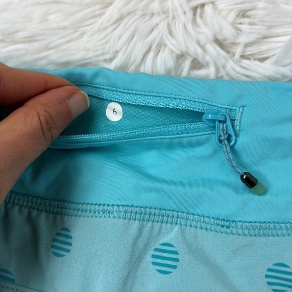 Lululemon Run: Speed Short *4-way Stretch Stripe Dot Printed Angel Blue / Angel - Picture 6 of 6